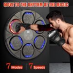 2025 Upgrade Music Boxing Machine, Boxing Machine Wall Mounted, Bluetooth Smart Boxing Training Machine, Boxing Gloves for Kids Adult, Boxing Wall Mount Machine for Home, Office, Gym(Black) - Image 3