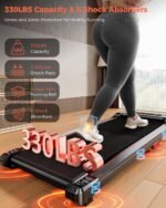 Walking Pad Treadmill, Anylife Incline Walking Pads Under Desk 330lb Capacity, 2.5HP Portable Treadmills for Home, Compact Treadmill Small Running Pad with LED Display, Remote Control - Image 4