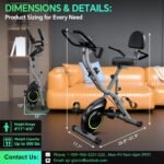 Foldable Exercise Bike Stationary Bikes for Home, 5 IN 1 Indoor Workout Bike, Cycling Bike with 16-Level Quiet Magnetic Resistance, 6.6 LBS Flywheel and 300LBS Capacity, 2025 Designed 817 X-bike - Image 6