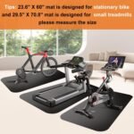 Bike Mat,Treadmill Mat,For Walking Pad,Elliptical,Exercise Bikes, Stationary Cycles,Spin Bike,Under Exercise Bike Trainer Pad for Indoor Stationary Gym Fitness Equipment Hardwood Floor Protector - Image 3