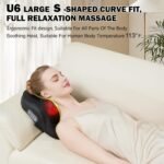 Rechargeable Back and Neck Massager with Heat,U6 New Upgrade Back Massager for Pain Relief Deep Tissue,4D Massage Heads,20 Massage Contacts for Neck,Shoulder,Legs,Foot,Gifts for Women Men - Image 3