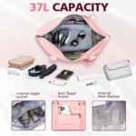 TOPBAG Travel Duffle Bag, Waterproof Weekender Bag Carry On Tote Bags for Women, Duffel Bag Sport Gym Bag for Men, Hospital Bag for Labor and Delivery, Overnight Bag Luggage Bag with Trolley Sleeve - Image 4