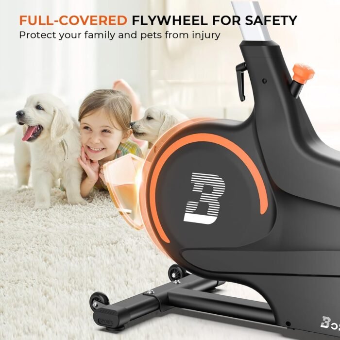 Magnetic Exercise Bike with 2 Seats - Bonvork Silent Belt Drive Stationary Bikes for Home with 40 LB Heavy Flywheel, Indoor Cycling Bike, Cycle Bike for Home Gym Workout Bike Training - Image 4