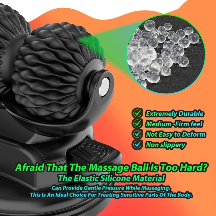 Roller Massage Ball Set for Myofascial Release,Muscles Deep Tissue Massage,Lymphatic Drainage,Wall Mountable Suction Cup for Trigger Point Therapy,Reduce Back Pain and Every Part of The Body - Image 9