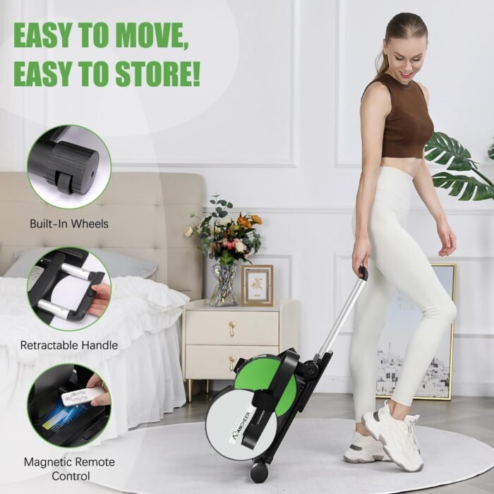 ANCHEER Under Desk Elliptical, Leg Exerciser While Sitting for Seniors with Remote Control, Display Monitor, Electric Seated Pedal Exerciser for Home, Ellipse Leg Exerciser as Seen on TV - Image 3
