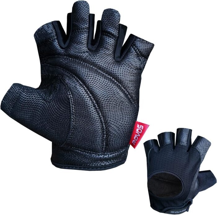Workout Gloves for Men Ventilated Leather Weightlifting Gloves, Double-Layer Anti-Slip Palm with Foam Padding for Superior Grip and Hand Protection - Image 2