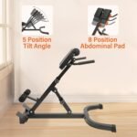 Roman Chair Back Extension Machine Foldable 5 Position Sit up Multi-Functional Hyperextension Back Strength Exercise Bench 330 lbs for Home Workout Gym Fitness Equipment - Image 5