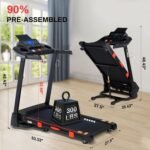 15% Auto Incline Treadmills for Home, 10 MPH Speed, 3.0 HP Foldable Treadmill, 18" Wider Belt, 36 Programs, Running Treadmills for Home with Bluetooth APP - Image 8