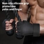 Weight Lifting Gloves for Men and Women with Wrist Wrap Support, Full Palm Protection Workout Gloves with Cushion Pads, Silicone Grip Gym Gloves for Weightlifting, Training, Exercise, Fitness - Image 7