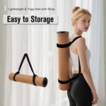 Premium Cork Yoga Mat 1/4 & 2/5 Inch Thick 72 x 26 in, Thick Cork and TPE Non Slip Yoga Mats for Women Men, Sweat Proof Eco-friendly, Great for Hot Yoga & Workouts - Image 8