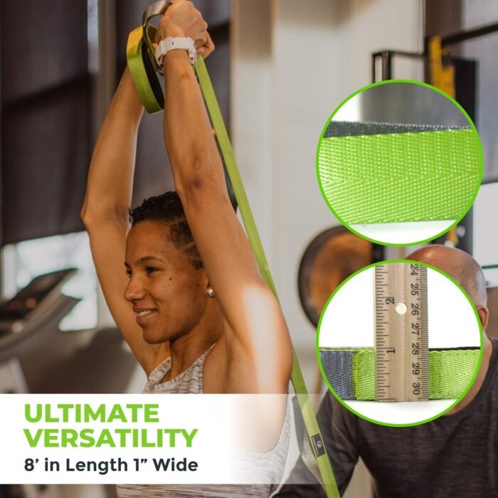 Gradient Fitness Stretching Strap for Physical Therapy, 12 Multi-Loop Stretch Strap 1" W x 8' L, Neoprene Handles, Physical Therapy Equipment, Yoga Straps for Stretching, Leg Stretcher. - Image 10
