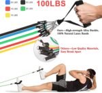 Resistance Bands Set, Workout Bands with Handles, Door Anchor, Ankle Straps and Carry Bag, Exercise Bands for Shape Body and Home Workouts - Image 4