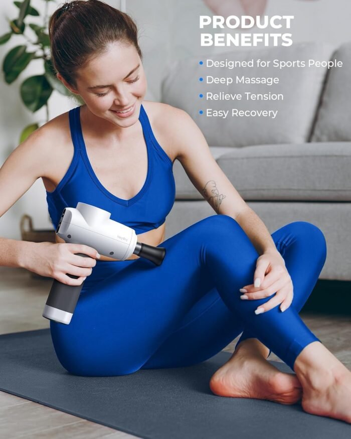 Deep Tissue Massage Gun,Percussion Massage Gun for Pain Relief,Professional Muscle Massager for Athletes & Home Gym, Handheld Portable Back Massager with 5 Speed,2025 Fathday's Gifts - Image 3