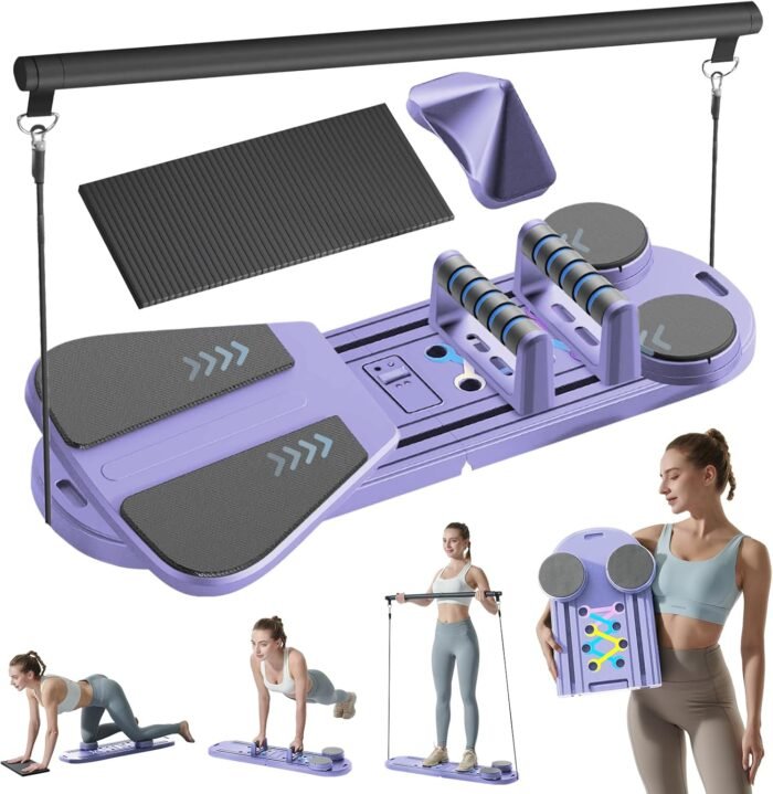 Pilates Board, 6 in 1 Pilates Reformer Machine, Pilates Equipment, Multifunctional Abdominal Board, Ab Board, Exercise Board, Ab Core Trainer, Abs Core Workout Equipment - Image 10