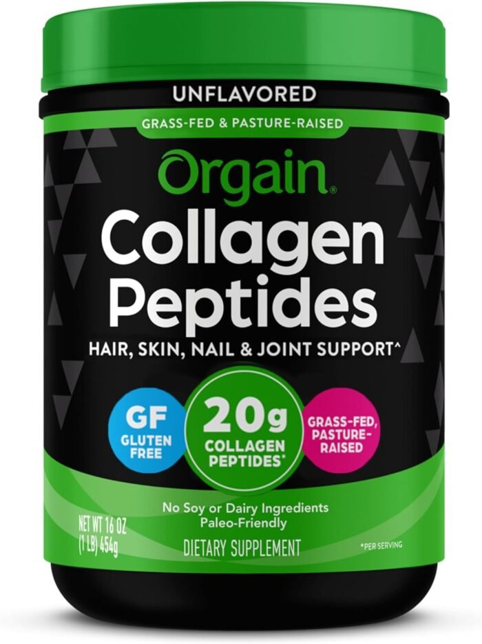 Orgain Hydrolyzed Collagen Peptides Powder For Women & Men, 20g Grass Fed Collagen, Unflavored - Hair, Skin, Nail, & Joint Support Supplement, Paleo & Keto, Non-GMO, Type I and III, 1lb - Image 2