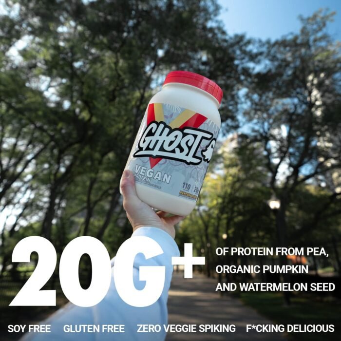 GHOST Vegan Protein Powder, Chocolate Cereal Milk - 2lb, 20g of Protein - Plant-Based Pea & Organic Pumpkin Protein - ­Post Workout & Nutrition Shakes, Smoothies, & Baking - Soy & Gluten-Free - Image 4