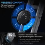 Foldable Exercise Bike for Small Apartments, Stationary Bikes for Home, Indoor Portable Cycling Bike with 16-Level Magnetic Resistance, 260LBS Capacity, 5.5 LBS Flywheel, Designed for Small Space Workout 816 - Image 3