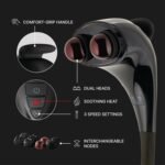Homedics Handheld Back Massager, Dual Heated Nodes, Neck, and Body Percussion Massager with Interchangeable Nodes to Release Back, Neck, Shoulder Leg and Foot Tension - Image 4