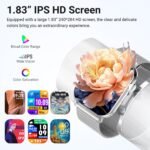 Smart Watches for Women, 1.83" HD Fitness Tracker (Answer/Make Calls), 120+ Sport Modes with Heart Rate/Sleep Monitor, IP68 Waterproof, Fitness Watch for iOS Android, Silver - Image 7