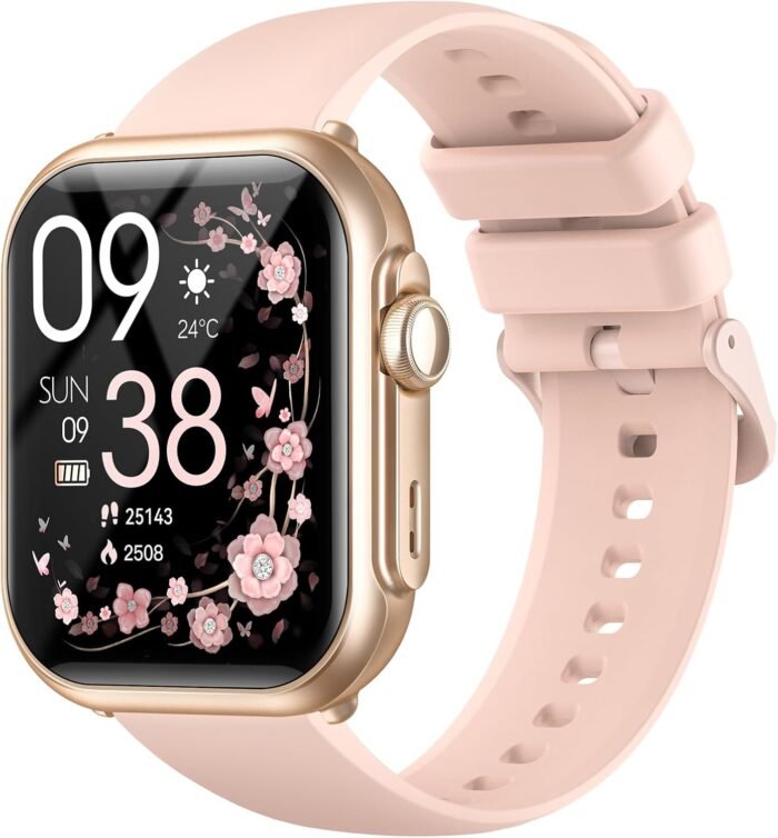 Smart Watch for Women for iPhone&Android: 100 Day+Battery Life, Smart watch(Answer/Make Calls) with 24/7 SpO2 Sleep Heart Rate Monitor,5ATM Waterproof,Fitness Tracker with 120+ Sport,Reloj Inteligente - Image 2