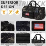 Tactical Gym Bag For Men, 40L Large Capacity Duffle Bags With Shoes Compartment, Sports Bag With Wet Compartment, Multi-Functional Weekend Bags Suitable For Travel, Camping,Hiking - Image 7