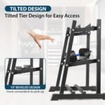 Dumbbell Rack, Bongkim Dumbbell Set with Rack Stand, Dumbbells Weights Rack for Home Gym, Weight Rack for Dumbbells, Kettlebells, and Weight Plates 1100LBS - Image 7