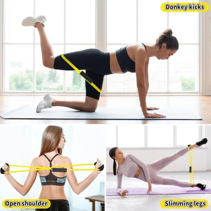 Barre Double Tube Resistance Band Barre Workout Equipment Rubber Resistance Tubes Pure Barre Band for Travel Home Pilates Exercise - Image 5