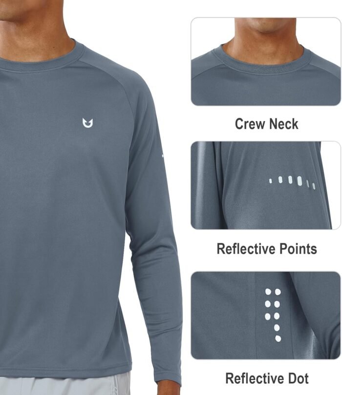 NORTHYARD Men's Sun Protection UPF 50+ Shirts Long Sleeve Swim Rash Guard Shirt Workout Running Athletic Gym UV Fish Hiking - Image 5