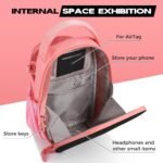 Magnetic Gym Sling Bag with Bottle holder for Men or Women |24 32 40 oz or diameter 3.9" Bottle holder| 6 pound magnetic force | Waterproof zipper | Airtag holder | Key chain (pink) - Image 5