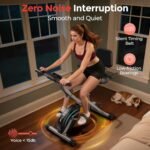 Pleny Folding Exercise Bike, 5 IN 1 Stationary Bikes for Home 6.6 LBS Flywheel, 330LB Weight Capacity Back Support Cushion Indoor Workout Cycling Bike for Home Gym - Image 4