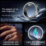 Smart Rings for Women Men Health Rings with Charging Case, Display Screen, IP68 Waterproof, Fitness Tracker with Heart Rate, Blood Oxygen, Sleep Tracker, Step Tracker (Black, 11#) - Image 3