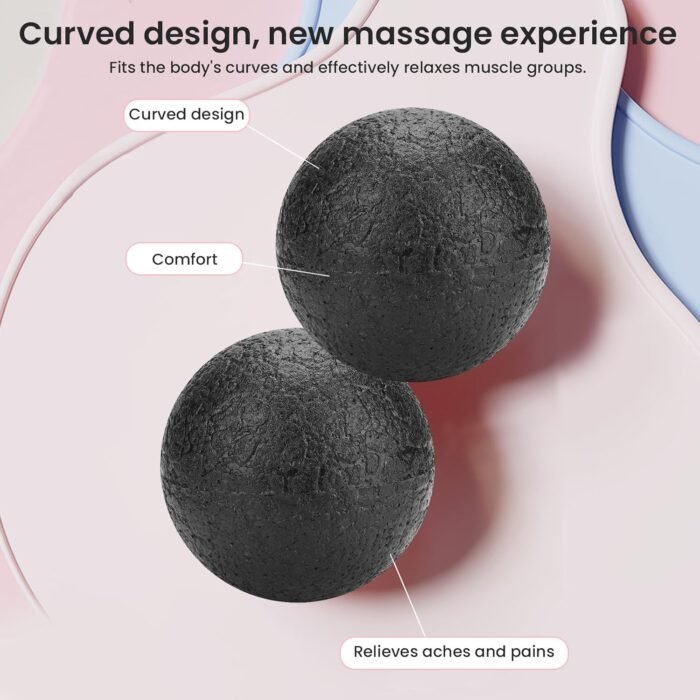 Foam Massage Tool Yoga Massage Ball Relax Muscles Ergonomic Foam Roller for Back Pain Relief, Yoga, Exercise (8CM Single Ball) - Image 7