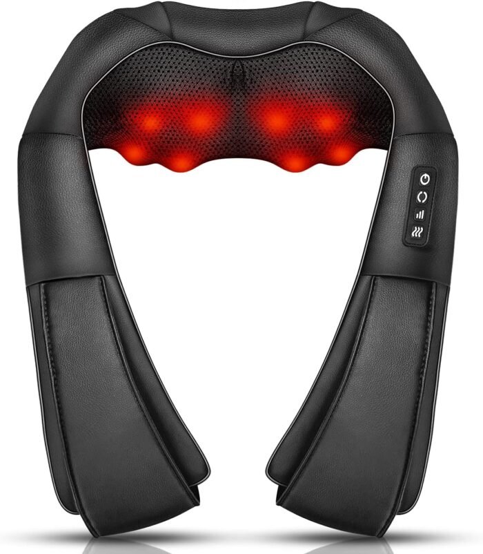 Neck Massager with Heat, Shiatsu Massager for Neck, Back, Shoulder, Foot and Leg, Deep Tissue 3D Kneading Massage for Relax Muscles at Home and Offie,Back Massagers for Women and Men - Image 2