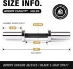 LIONSCOOL 16"/20” Loadable Dumbbells Pairs in Commercial Grade, Heavy Duty Olympic Dumbbell Bar/Handle for Strength Training, Compatible with 2’’ Standard Plates - Image 4