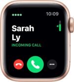 Apple Watch Series 5 (GPS + Cellular, 40MM) - Gold Aluminum Case with Pink Sport Band (Renewed) - Image 4