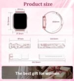 1.83'' Smart Watch for Women with Bluetooth Call (Answer/Dial), Activity Fitness Tracker with 100+ Sport Modes Heart Rate/Sleep Monitor Pedometer, Women Smartwatches Compatible Android Phone iPhone - Image 9