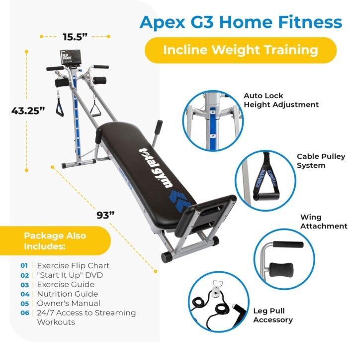 Total Gym APEX Versatile Indoor Home Gym Workout Total Body Strength Training Fitness Equipment - Image 4
