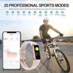 Fitness Tracker with 24/7 Heart Rate, Blood Oxygen Blood Pressure Sleep Monitor, Activity Trackers 5 ATM Waterproof,Step Calorie Counter Pedometer Health Smart Watch for Women Men Pink - Image 6