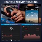Smart Ring Health Tracker with Display Screen, Sleep Tracker with Heart Rate, Fitness Ring Step Tracker for Activity Monitoring/Steps/Calories,Wireless Charging, for iOS Android (Silver,12#) - Image 6