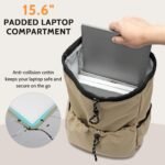 Casual Drawstring Backpack, 20L String Bag Gym Backpacks for Men Women, Water-Resistant Sports Bag Workout Backpack for Beach Swim Hiking Basketball Outdoor Activities Carry Everywhere, Black - Image 7