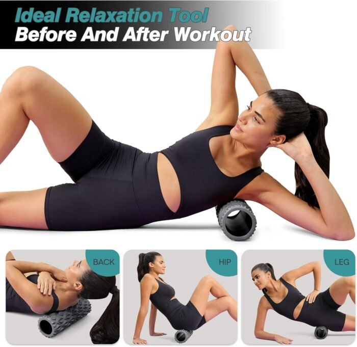 Foam Roller - Medium Density Deep Tissue Massager for Muscle Massage Pilates Yoga,Fitness Exercise for Whole Body Myofascial Trigger Point Release - Image 6