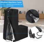 Elliptical Cover Elliptical Exercise Machine Cover for Indoor & Outdoor Home Elliptical Fitness Machine Protective Cover Waterproof & Dustproof Black - Image 5