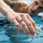 Smart Ring Health Tracker with Display Screen, Sleep Tracker with Heart Rate, Fitness Ring Step Tracker for Activity Monitoring/Steps/Calories,Wireless Charging, for iOS Android (Silver,12#) - Image 8