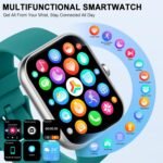 Smart Watch (Answer/Make Calls), 1.96"HD Smartwatch for Men Women 113+ Sport, 2025 Fitness Activity Tracker with Heart Rate Monitor, Sleep Trackers, Pedometer, IP68 Waterproof for Android iOS Green - Image 6