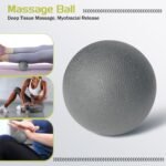 5-in-1 Foam Roller Set, Massage Roller Stick, Massage Ball, Resistance Band for Deep Muscle Massage, Trigger Point Release, Pilates, Yoga (Grey) - Image 5