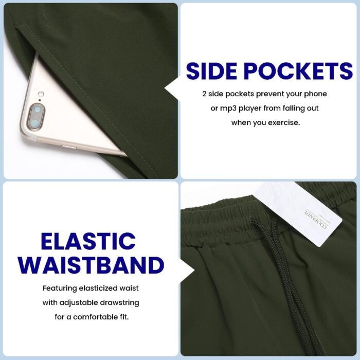COOFANDY Men's 2 Pack Gym Workout Shorts 7 Inch Quick Dry Athletic Shorts Lightweight Running Shorts with Pockets - Image 6