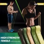 LEEKEY Resistance Bands, Exercise Bands with Handles,Pull Up Assist Bands - Band Set with Door Anchor - Bands for Working Out,Band for Men and Women Fitness Training, Physical Therapy,Home Workouts - Image 4