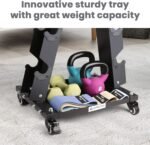 LIONSCOOL Premium Solid Steel Dumbbell Rack Stand Only, A-Frame Portable Weight Storage Organizer with Optional Tray and Wheels, Perfect for Home Gym Fitness Storage (200LBS/300LBS/700LBS Weight Capacity Available) - Image 5
