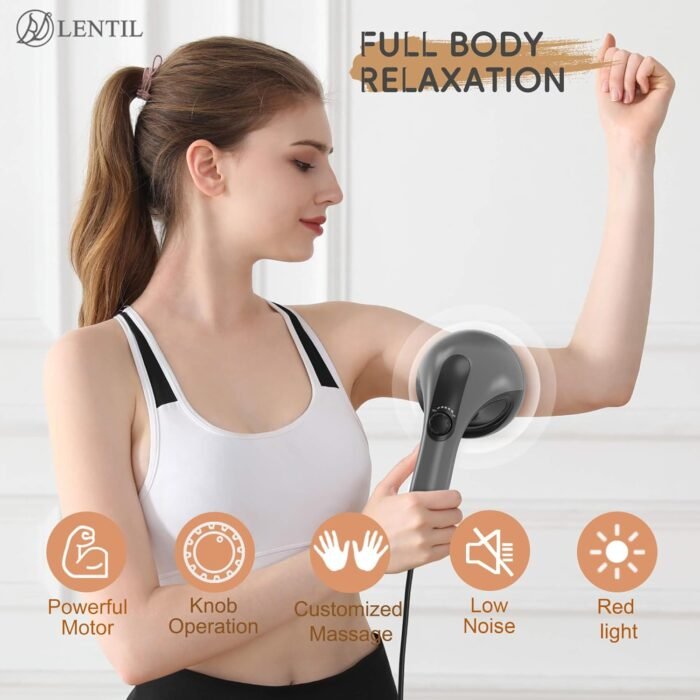 Handheld Cellulite Massager, Lymphatic Drainage Massager, Body Sculpting Machine with Lipo Roller for Stomach Belly Butt Arm Leg Fat, Wide Area Electric massagers vibrating Used at home Black - Image 3