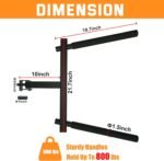 Upgraded-Dip Bar Attachment for 2"x2" Squat Rack, Heavy Duty Power Rack Attachment with 5/8" or 1" Hole, Weight Rack Accessories for Strength Training, Chest, Triceps & Shoulder Workouts, Support 800 LBS - Image 7
